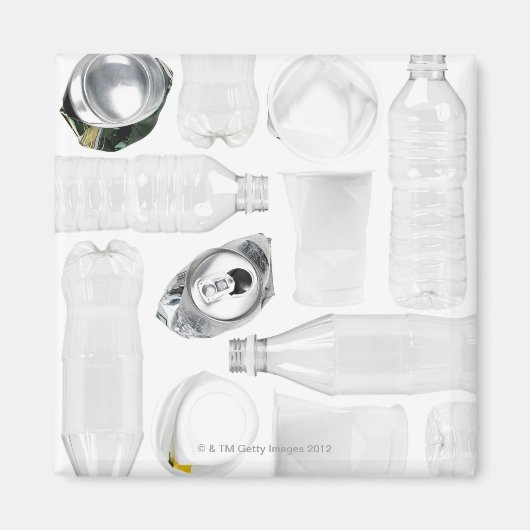 Aimant Bouteilles, tasses et boîtes en aluminium en plast (Devant)