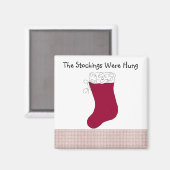 Aimant Boutique de Noël rouge (Recto/Verso)