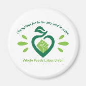 Aimant Bouton avec texte (Devant)