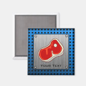 Aimant Bouton brossé à l'aspect métallique (Recto/Verso)