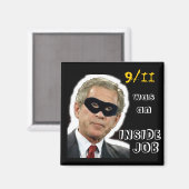 Aimant Bouton Carré 9/11 (Recto/Verso)