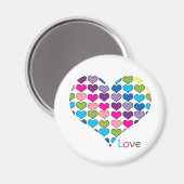 Aimant bouton d'amour, valentine (Recto/Verso)