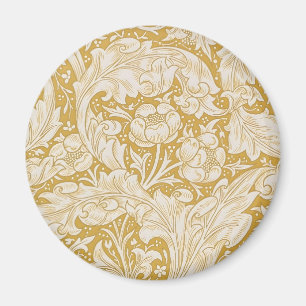 Aimant Bouton de célibataire en or de William Morris Flor