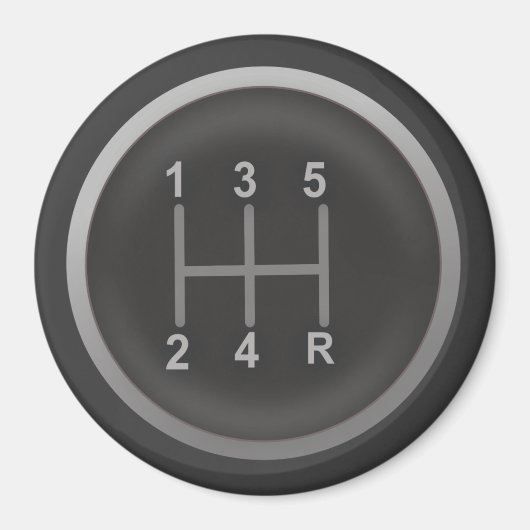 Aimant Bouton de changement d'engrenage pour Geeks Nerd (Devant)