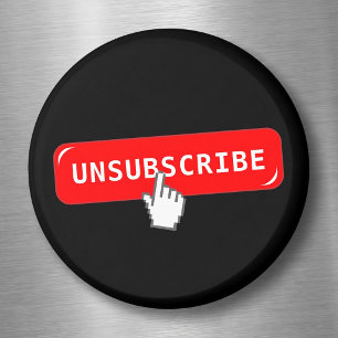 Aimant Bouton de désabonnement personnalisable - Introver