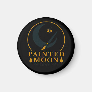 Aimant Bouton de la marque Luna Bee Peint Moon