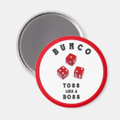 Aimant Bouton de prix de cadeau de Bunco (Recto/Verso)