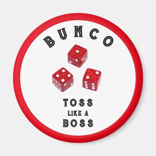 Aimant Bouton de prix de cadeau de Bunco (Devant)