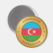 Aimant Bouton du drapeau de l'Azerbaïdjan (Recto/Verso)
