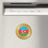 Aimant Bouton du drapeau de l'Azerbaïdjan (In Situ (Lave-vaisselle))