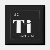 Aimant Bouton Eléments de tableau périodique // Titane (Devant)