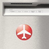 Aimant Bouton Facile rouge de l'avion (In Situ (Lave-vaisselle))