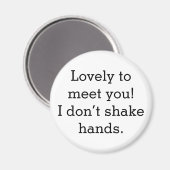 Aimant Bouton magnétique "Je ne serre pas la main" (Recto/Verso)