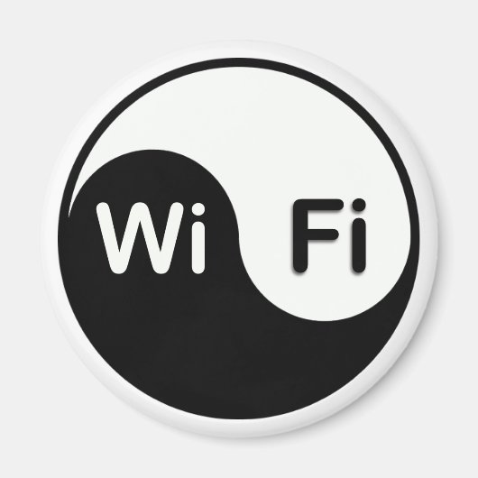 Aimant Bouton magnétique wi-fi Yin Yang (Devant)