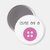 Aimant Bouton mignon - Fille (Recto/Verso)