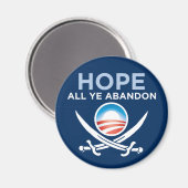 Aimant bouton Obama-Hope-All-Ye-Abandon (Recto/Verso)