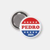Aimant Bouton Pedro Voter 2024 Élections USA (Recto/Verso)