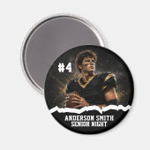 Aimant Bouton personnalisé avec photo de football pour la (Recto/Verso)