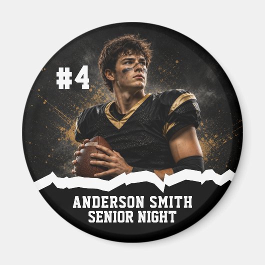 Aimant Bouton personnalisé avec photo de football pour la (Devant)