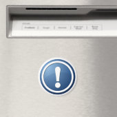 Aimant bouton point d'exclamation bleu (In Situ (Lave-vaisselle))