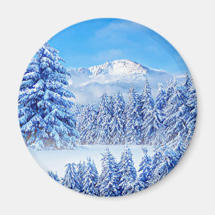 Aimant Bouton Porte - clé de Mountain Pikes aux États-U