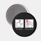 Aimant Bouton poussoir, Bacon de réception - Distributeur (Recto/Verso)