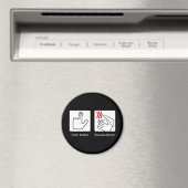 Aimant Bouton poussoir, Bacon de réception - Distributeur (In Situ (Lave-vaisselle))