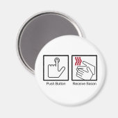 Aimant Bouton poussoir, Bacon de réception - Distributeur (Recto/Verso)