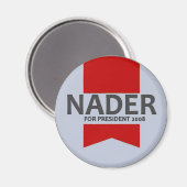 Aimant Bouton Ruban rouge Nader (Recto/Verso)