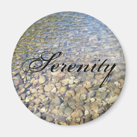 Aimant Bouton Serenity Lake Rock (Devant)