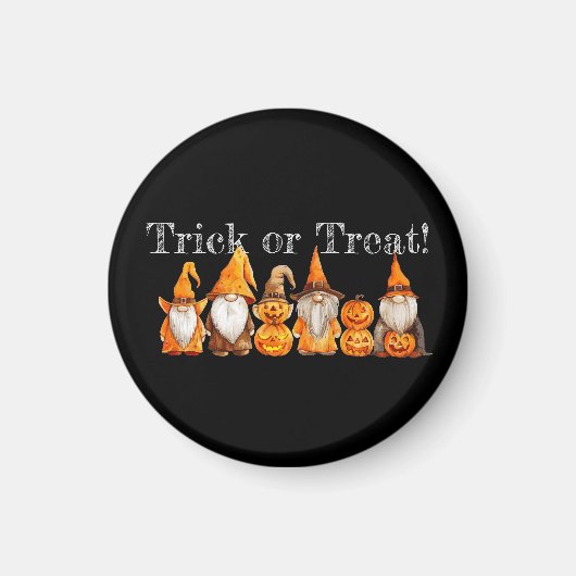 Aimant Bouton Trick ou Treat Gnomes (Devant)