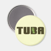 Aimant Bouton Tuba vert (Recto/Verso)