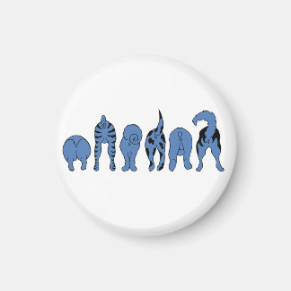 Aimant Boutons de chien bleu