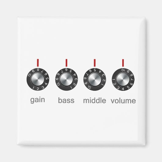 Aimant Boutons de guitare Amp (Devant)