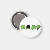 Aimant Boutons de hamster vert (Recto/Verso)