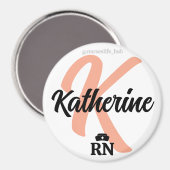 Aimant Boutons et cornes d'infirmière personnalisés | Soi (Recto/Verso)
