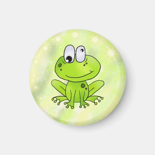 Aimant Boutons, grenouille amusante (Devant)