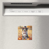 Aimant Bovins australiens à l'automne Feuilles Thanksgivi (In Situ (Lave-vaisselle))