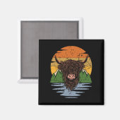 Aimant Bovins écossais des Highlands (Recto/Verso)