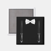 Aimant Bow Tie With Suspenders Funny Wedding And Special  (Recto/Verso)