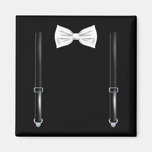 Aimant Bow Tie With Suspenders Funny Wedding And Special  (Devant)
