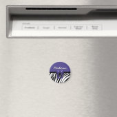 Aimant Bow Zebra noir et violet (In Situ (Lave-vaisselle))