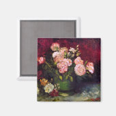 Aimant Bowl avec Peonies & Roses Van Gogh Art (Recto/Verso)
