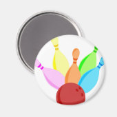 Aimant Bowling à dix broches (Recto/Verso)