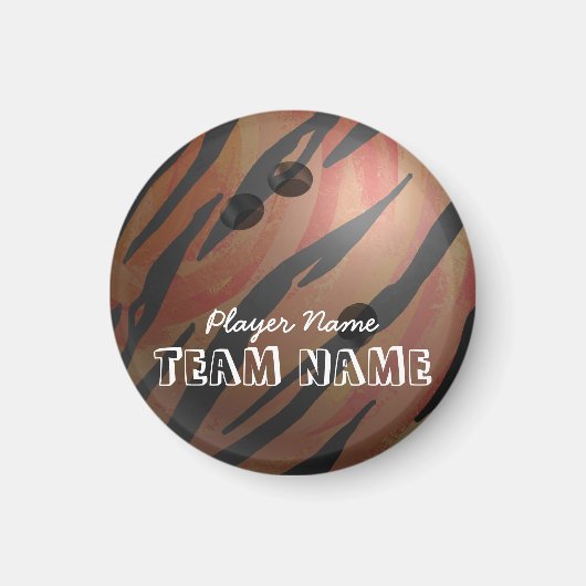 Aimant Bowling Ball Tiger Orange (Devant)