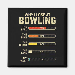 Aimant Bowling Drôle Pour Hommes Femmes Enfants Pourquoi