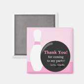Aimant Bowling Girl Anniversaire Merci (Recto/Verso)