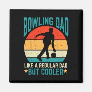 Aimant Bowling Papa Glacière Retro Fête des pères Bowler