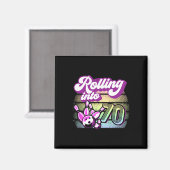 Aimant Bowling Party Rolling En 70 Bowling Anniversaire 1 (Recto/Verso)