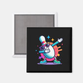Aimant Bowling Pin Dabbing Sungles Bowler Player Kids Boy (Recto/Verso)